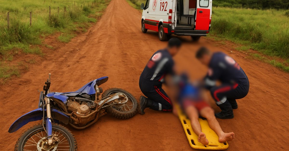 Motociclista atropela duas pessoas durante festa no interior de Palmeira