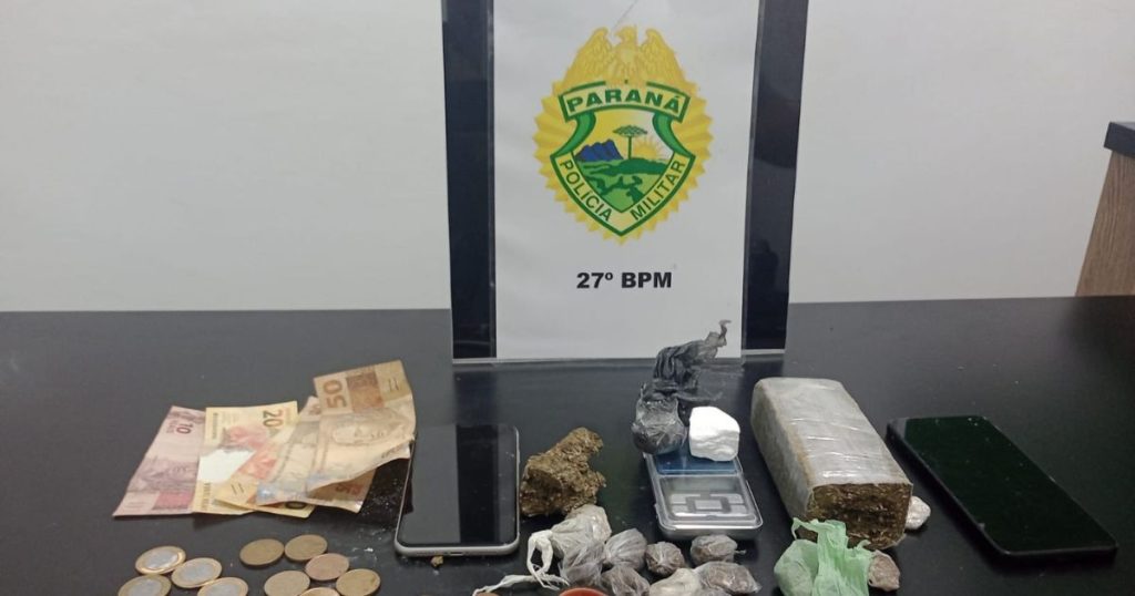 Homem é preso por tráfico de drogas após abordagem na BR-476 em São Mateus do Sul