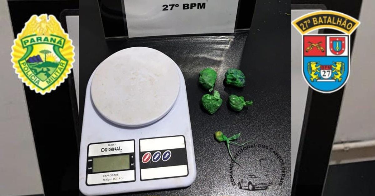 Polícia Militar prende homem por tráfico de drogas em São Mateus do Sul