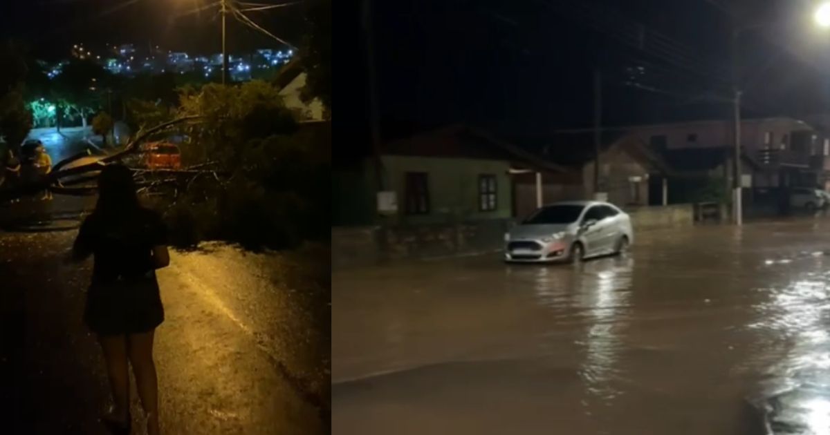 Vídeo: Temporal causa estragos e pânico em moradores de Bituruna na noite desta segunda (27)