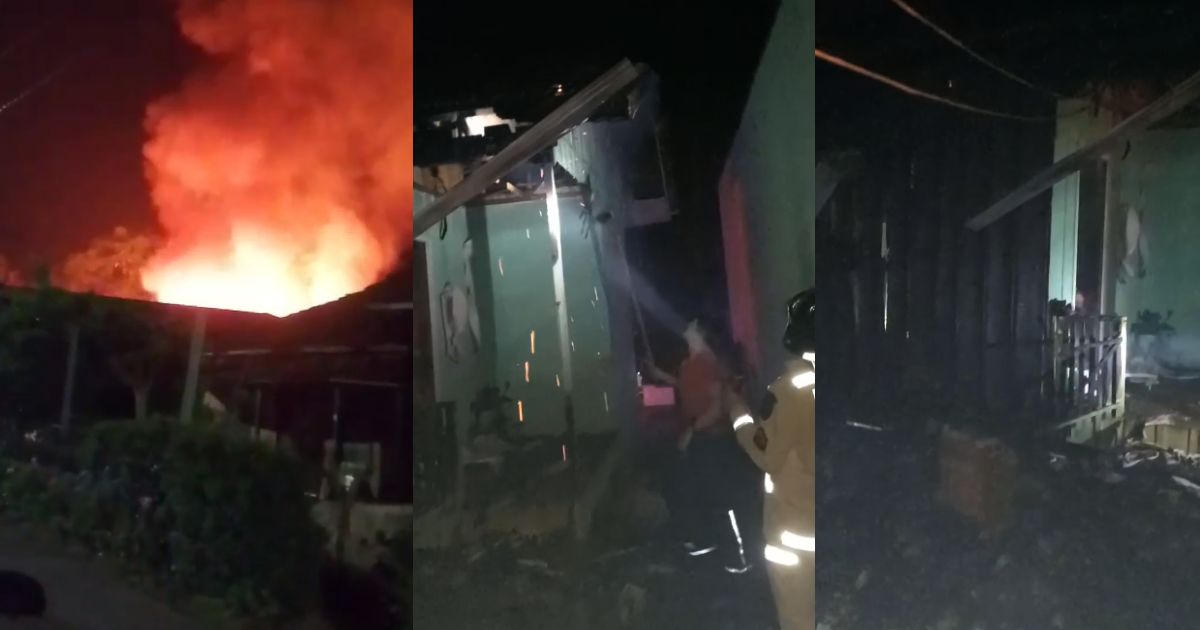 Incêndio de grandes proporções atinge três casas na região central de São João do Triunfo