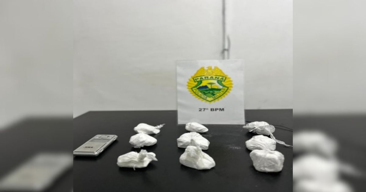 Polícia Militar apreende cerca de 1 kg de cocaína e prende suspeito em flagrante na PR-151, em São Mateus do Sul