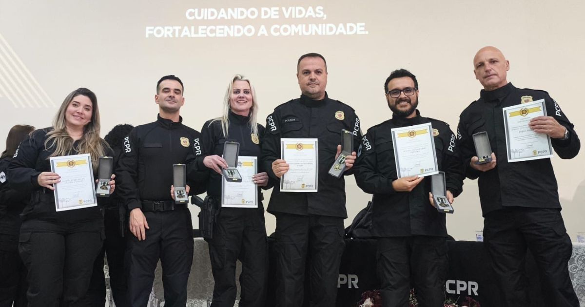 Reconhecimento: Policiais civis de São Mateus do Sul são homenageados por dedicação e mérito