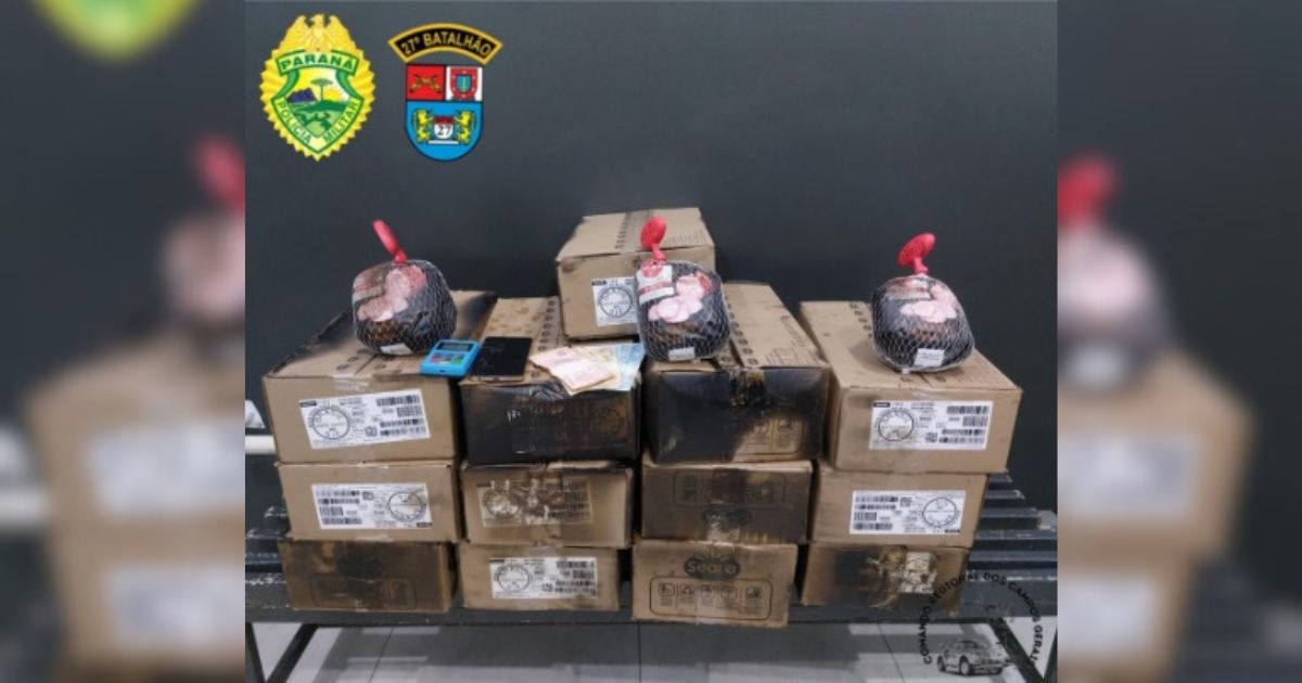 PM prende homem com 78 peças de tender suíno furtadas de caminhão incendiado em Porto Vitória
