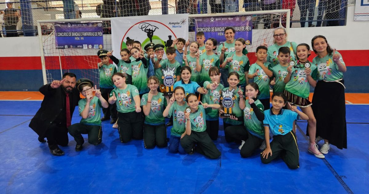 Banda Infantil Municipal de Antonio Olinto é destaque em concurso regional e conquista quatro premiações em Piên
