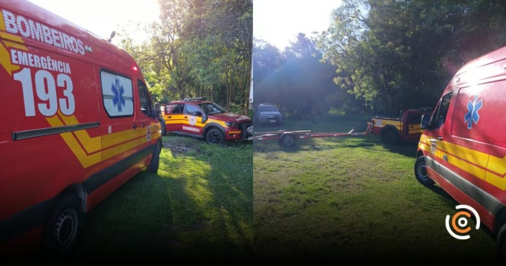Homem é resgatado no rio Canoinhas em Três Barras