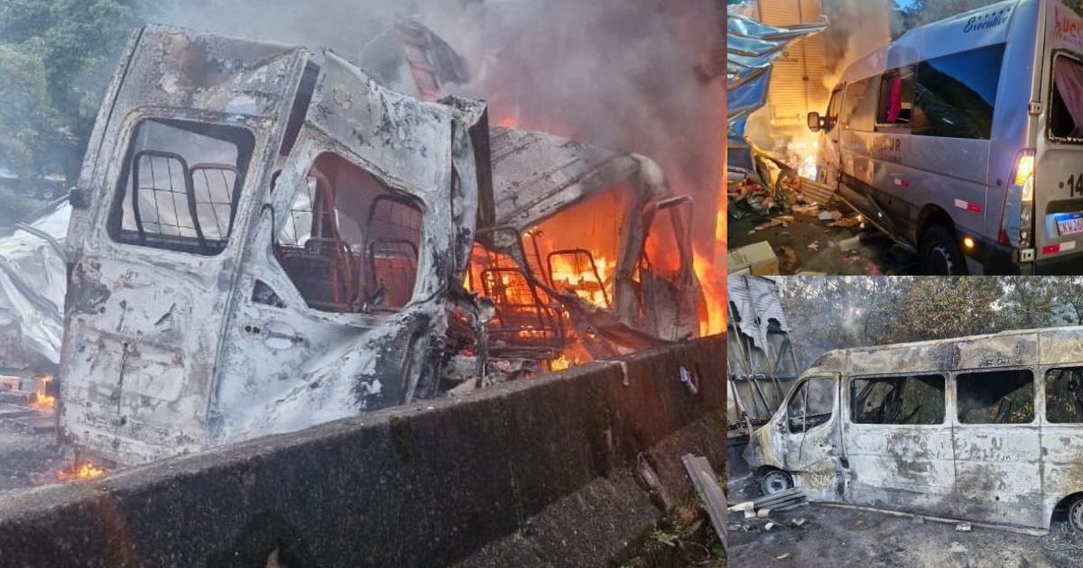 Família de Prudentópolis que seguia para o Beto Carrero se envolve em grave acidente na BR-376