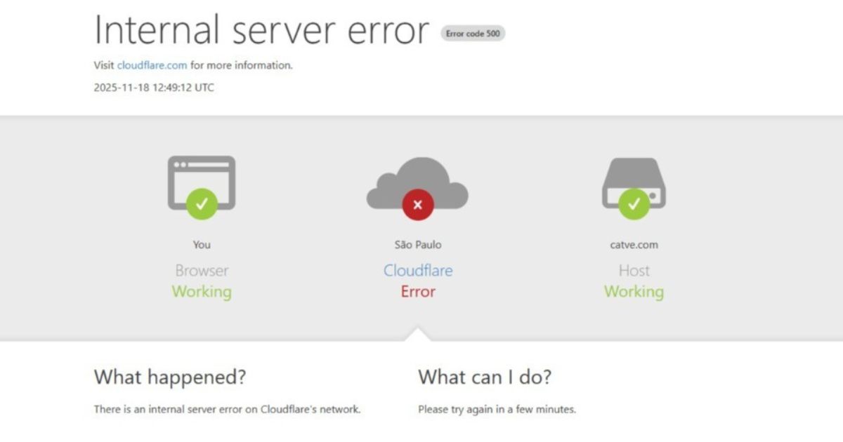 Falha na Cloudflare provoca instabilidade global e tira sites do ar