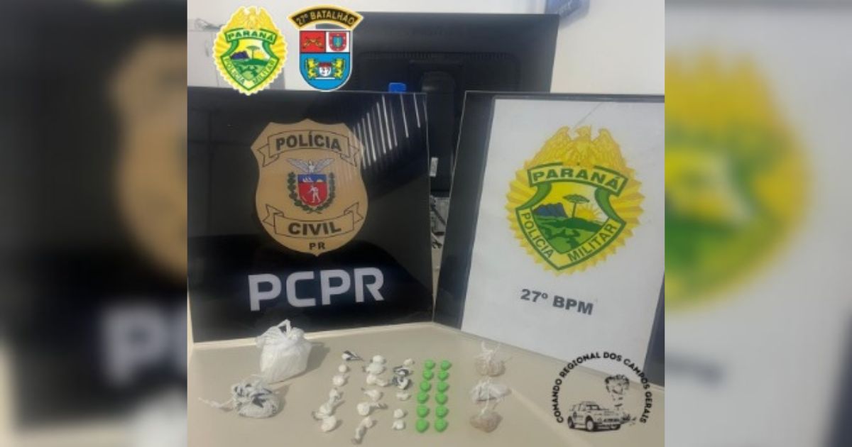 Polícia Militar prende dois homens por tráfico de drogas em São Mateus do Sul