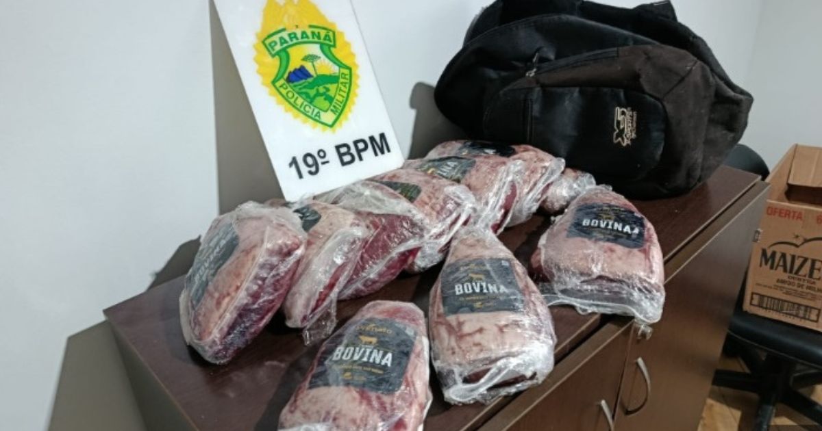 Homem é detido após furtar peças de carne em supermercado do Paraná