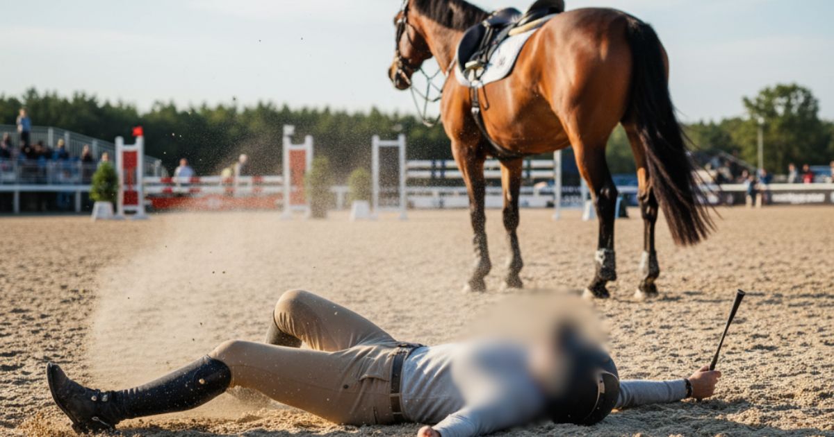 Adolescente fica ferida após cair de cavalo durante torneio de laço em Papanduva