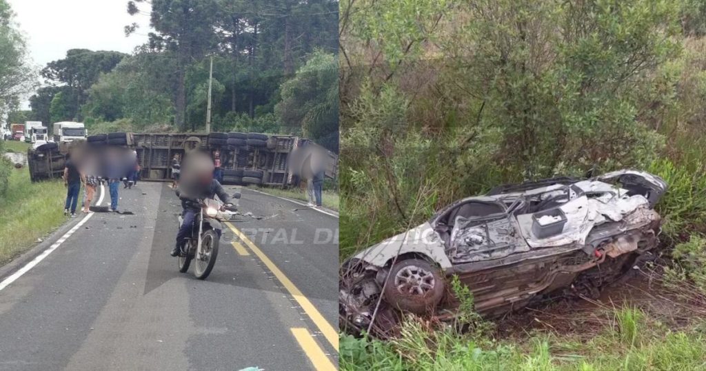 PR-151 segue totalmente interditada no km 460 após acidente e não há previsão de liberação