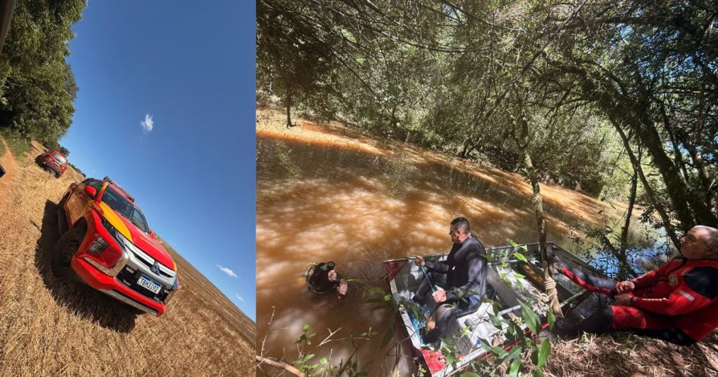 Bombeiros encontram corpo de pescador de 33 anos que caiu no Rio das Almas em Teixeira Soares