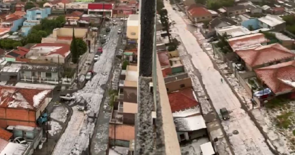 VÍDEO: temporal com granizo causa transtornos em Ponta Grossa; Curitiba também registra ocorrência
