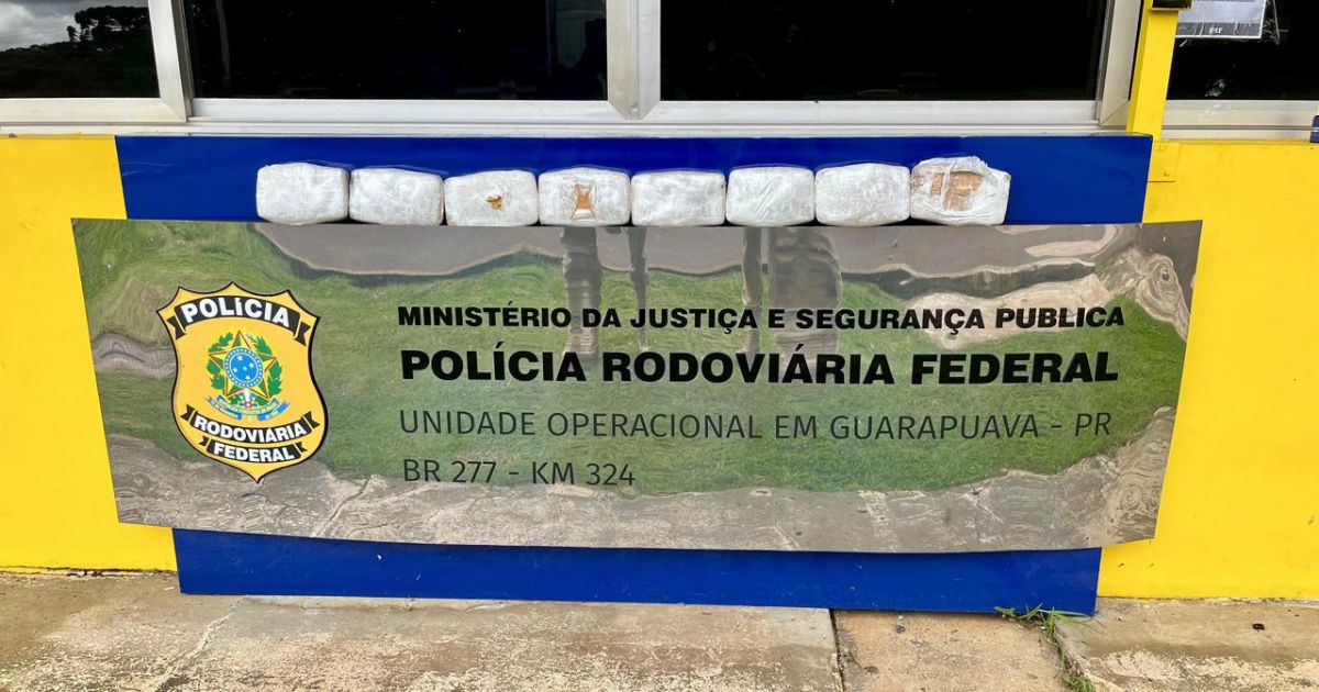 PRF apreende mais de 8 quilos de crack escondidos em veículo na BR-277