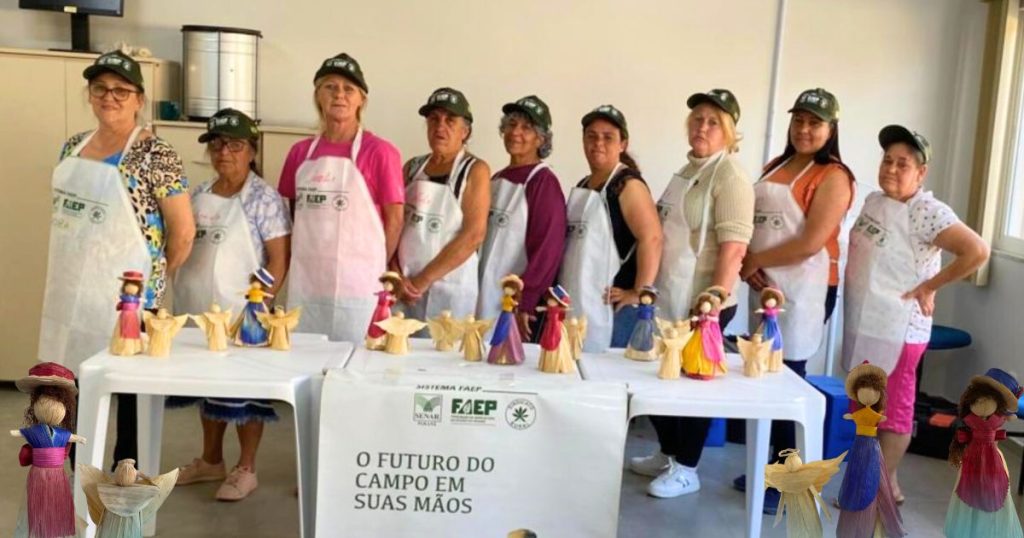 CRAS de São Mateus do Sul promove curso de artesanato em palha de milho em parceria com o SENAR