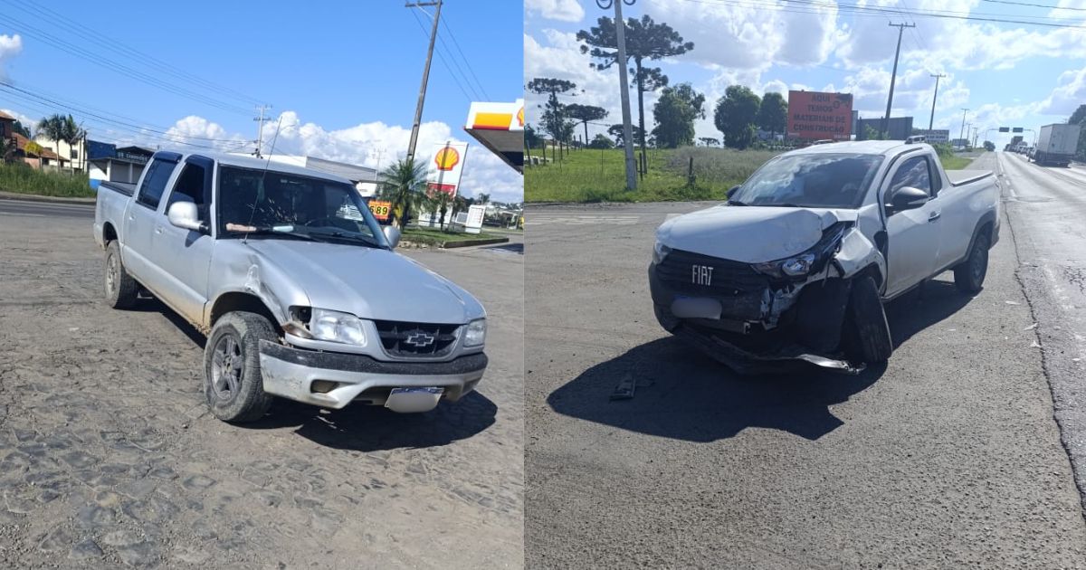 Colisão entre dois veículos é registrada na BR-476 em São Mateus do Sul