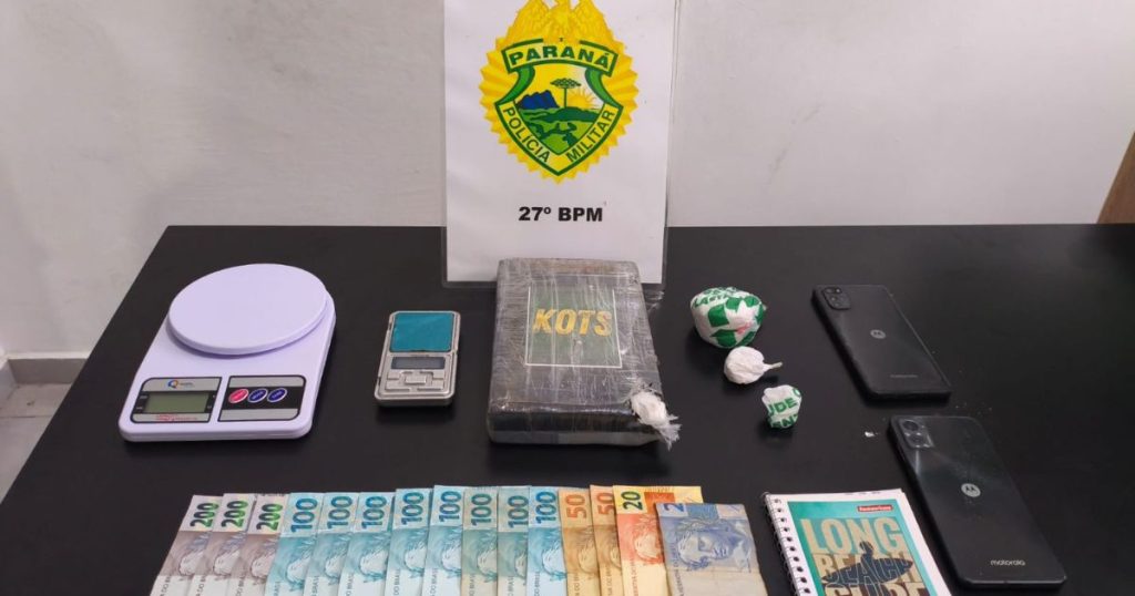 Polícia Militar prende casal com mais de 1 kg de cocaína em São Mateus do Sul