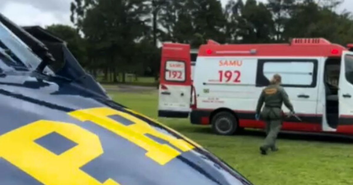 Transferência aeromédica é realizada em São Mateus do Sul para levar paciente de 55 anos infartado a hospital de referência