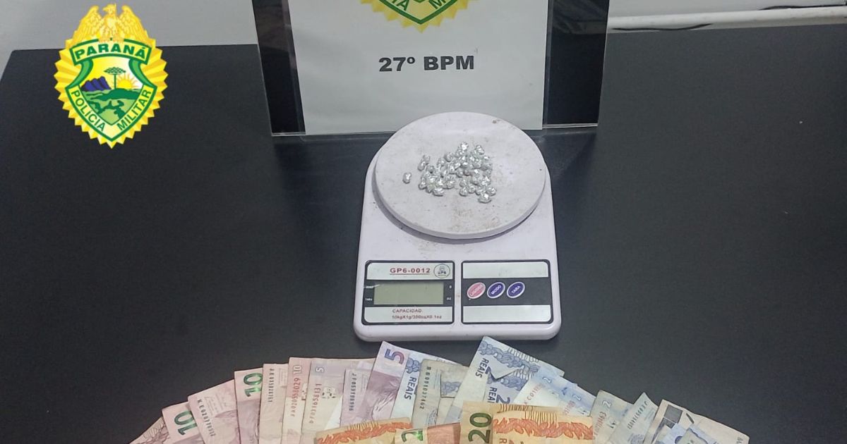 Dois homens são presos por tráfico de drogas após abordagem no Vila Verde em São Mateus do Sul