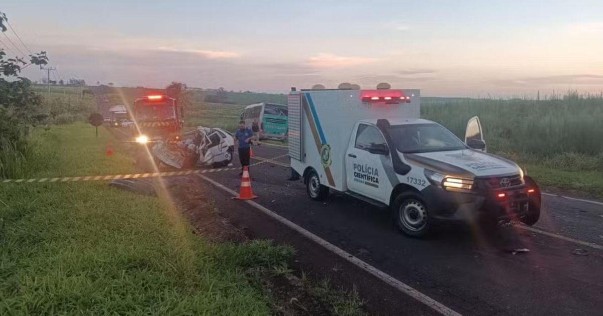 Mãe e quatro filhos morrem em acidente após festa de rodeio no Paraná