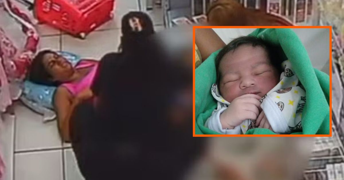 Mulher dá à luz dentro de loja enquanto comprava enxoval de bebê; vídeo mostra parto