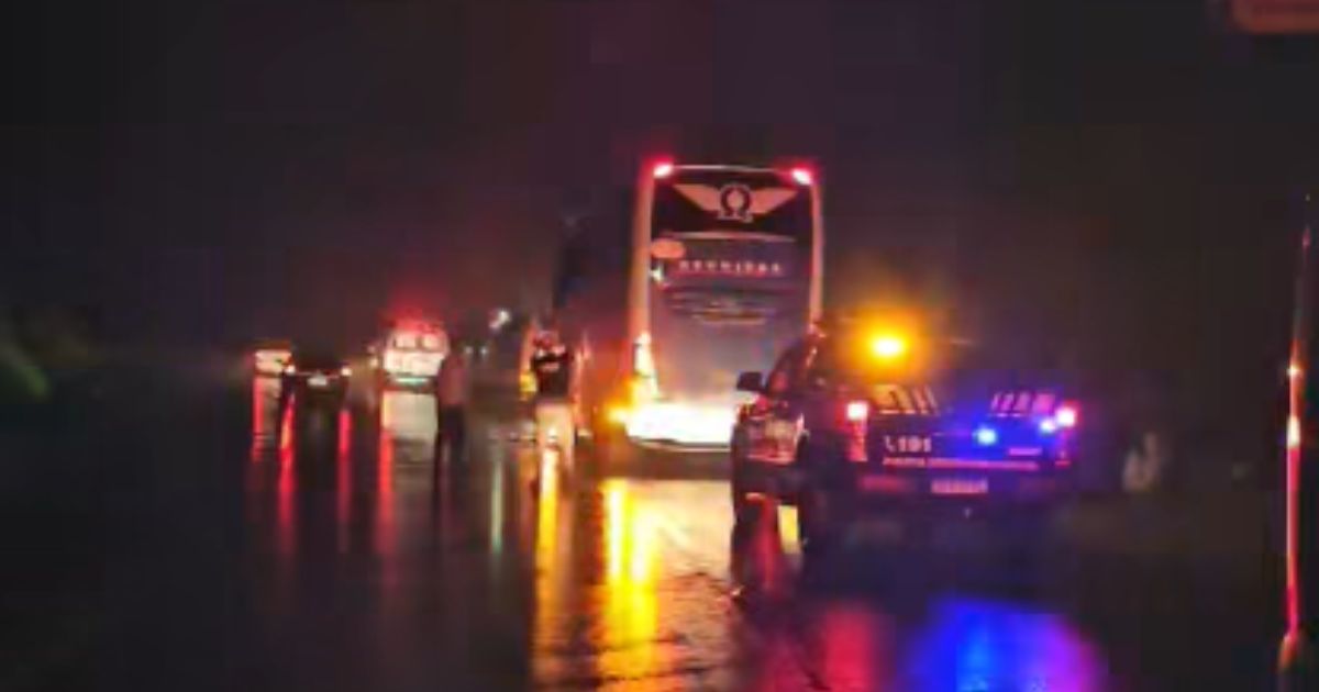 Ônibus com 43 passageiros se envolve em acidente na BR-153 entre General Carneiro e União da Vitória