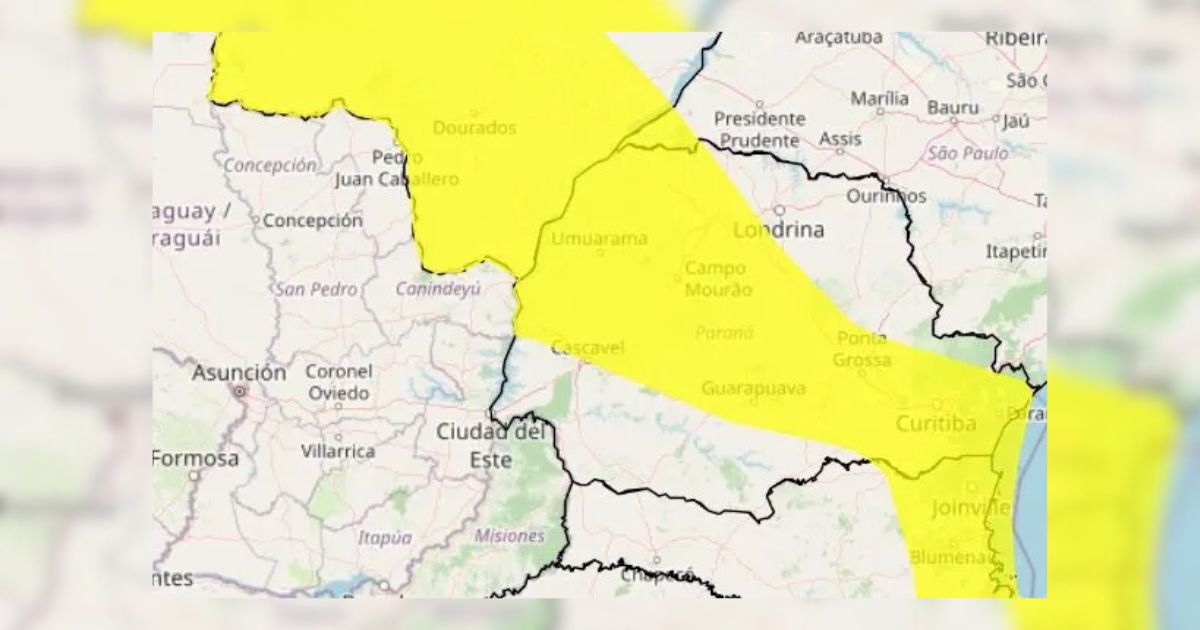 INMET emite alerta para São Mateus do Sul, São João do Triunfo e outras regiões do Paraná