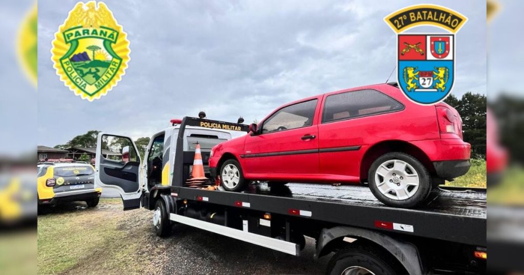 PM recupera veículo furtado e apreende menor suspeito em São Mateus do Sul