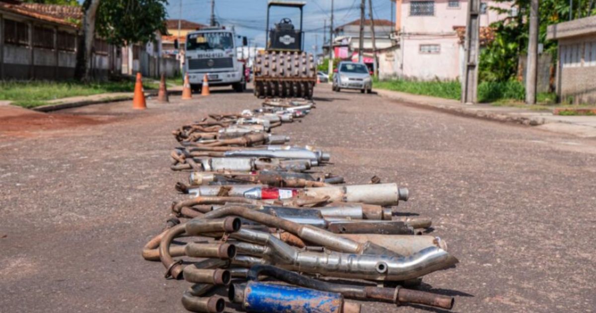 Vídeo de prefeitura destruindo escapamentos barulhentos viraliza nas redes sociais e gera repercussão nacional