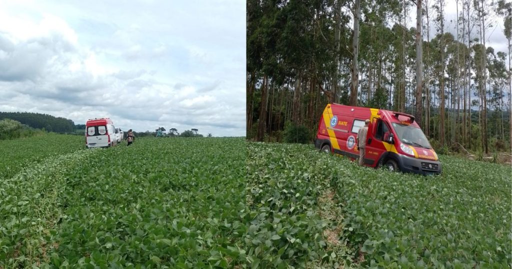 Homem fica gravemente ferido após acidente com trator em São Mateus do Sul