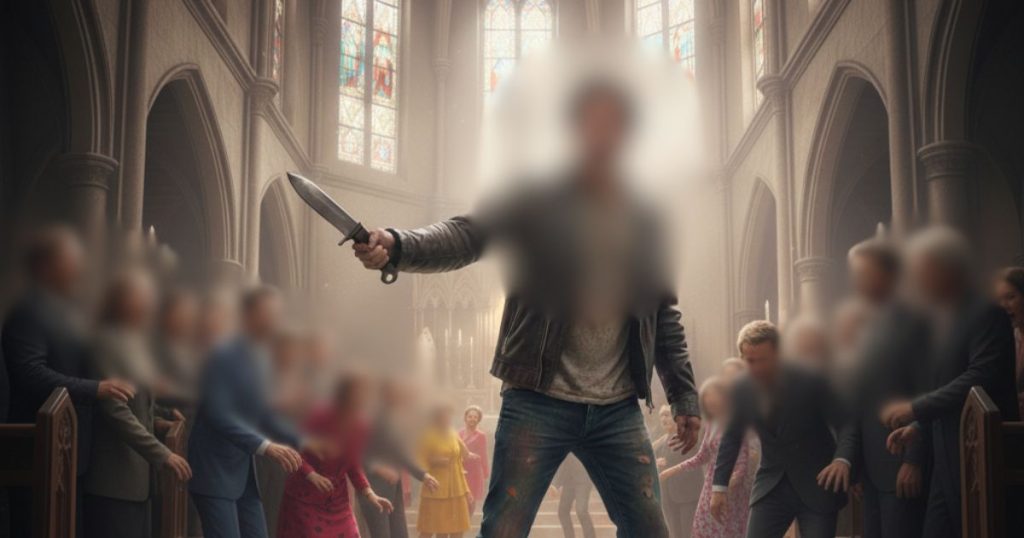 Homem invade igreja no PR e ameaça diácono com faca