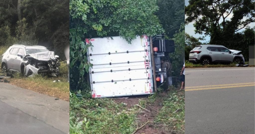 Tragédia na BR-476: seis pessoas ficam feridas e criança morre após colisão frontal