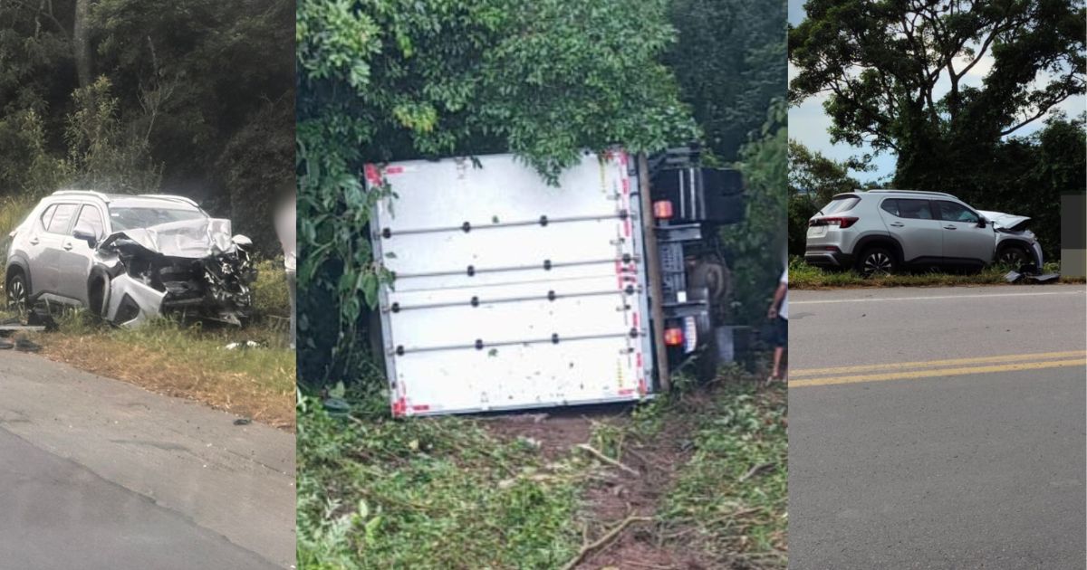 Tragédia na BR-476: seis pessoas ficam feridas e criança morre após colisão frontal