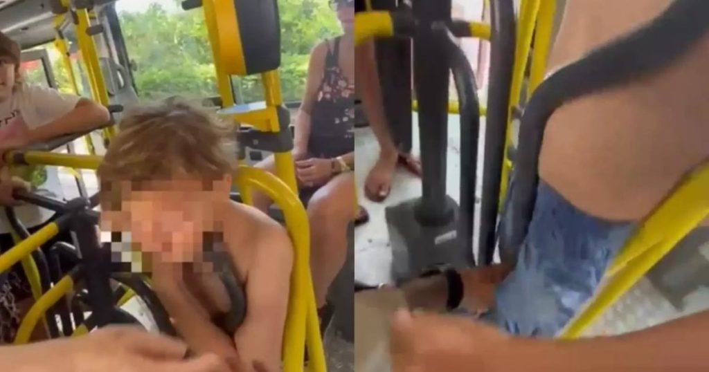 VÍDEO; PMs usam detergente para ‘salvar’ criança presa na catraca de ônibus