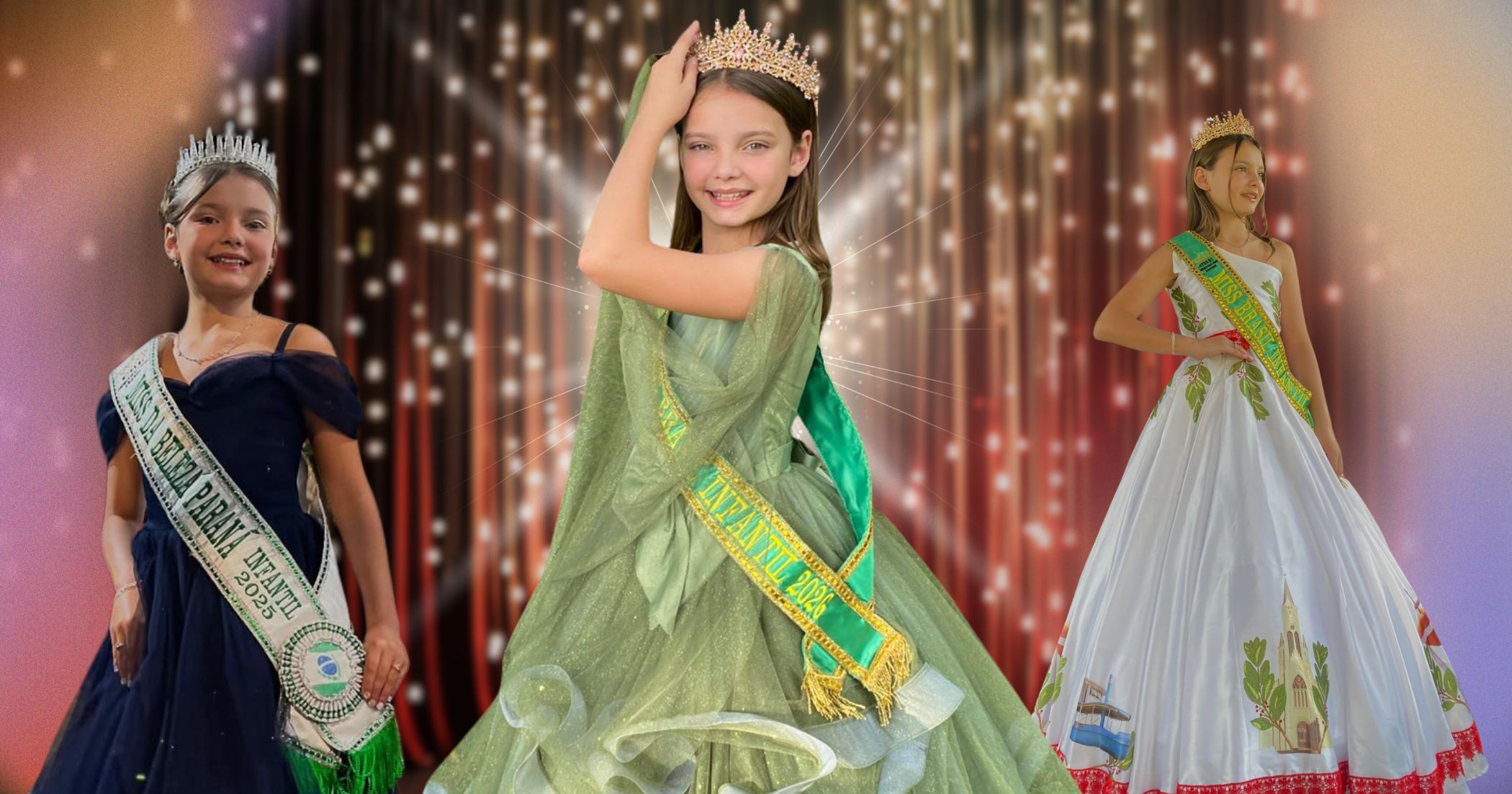 Miss Brasil Infantil de São Mateus do Sul é selecionada para concurso internacional no Peru e busca apoio de patrocinadores