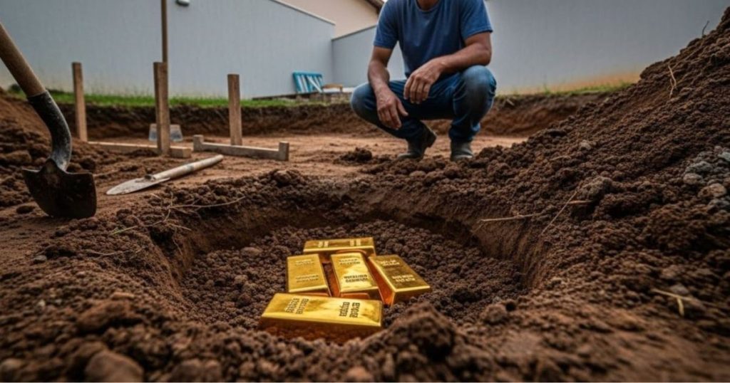 Homem tenta fazer uma piscina em casa e encontra ouro avaliado em R$ 4 milhões no quintal