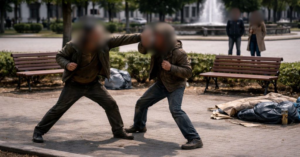 Polícia Militar conduz dois homens após briga em praça de São Mateus do Sul