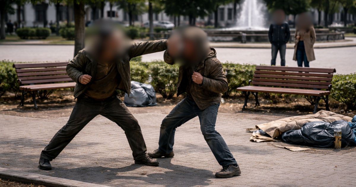 Polícia Militar conduz dois homens após briga em praça de São Mateus do Sul