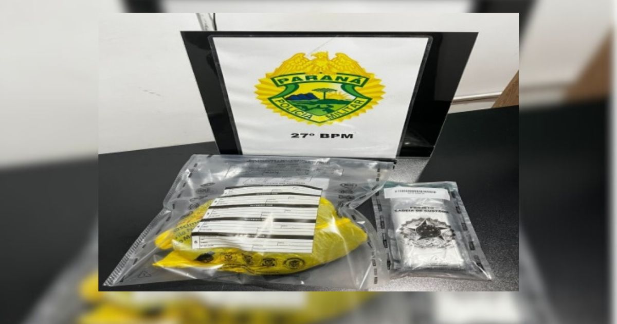 Mochila com droga é encontrada escondida sob entulhos em São Mateus do Sul