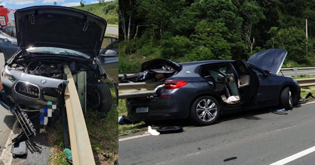 Guard-rail atravessa carro e criança de 5 anos morre em grave acidente na BR-376