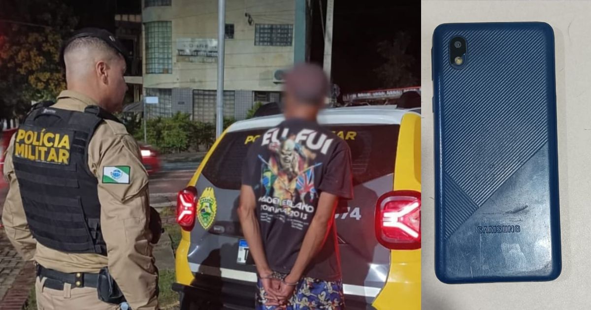 Homem é preso após furtar celular e tentar vender aparelho por R$ 50 em Rebouças